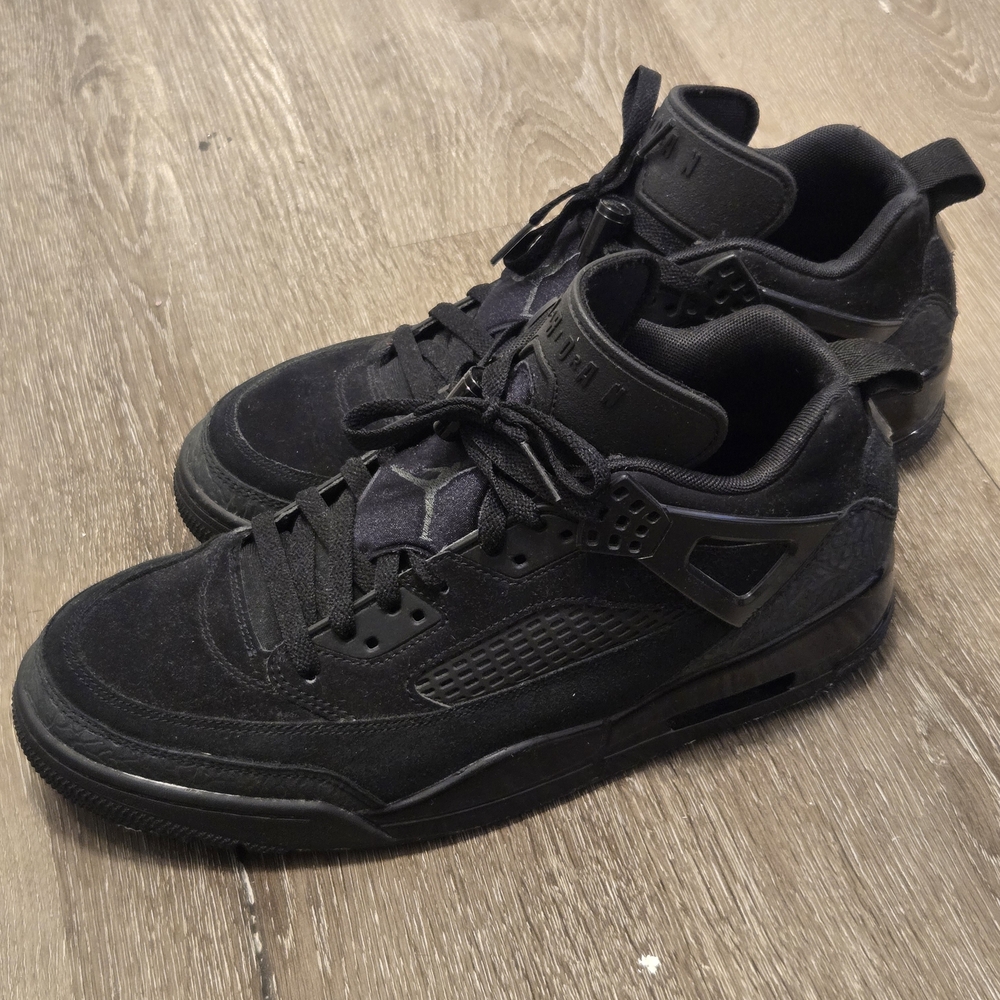 Air Jordan Spizike Low Black Cat 2024 ANTHRACITE BLACK FULLY BLACK Size 10
